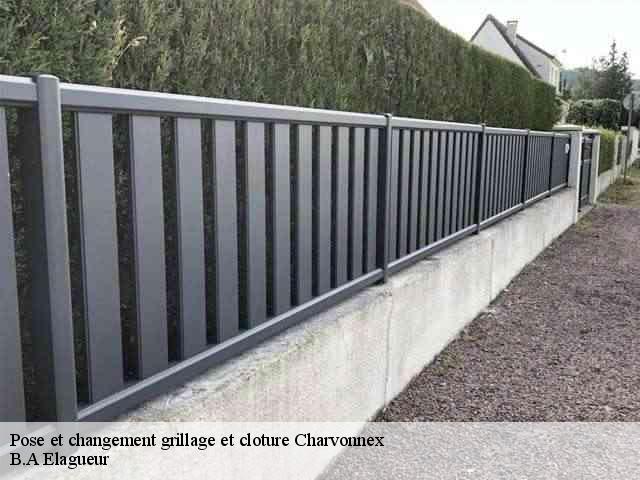 Pose et changement grillage et cloture  charvonnex-74370 B.A Elagueur