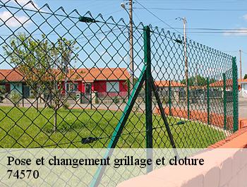 Pose et changement grillage et cloture 74570