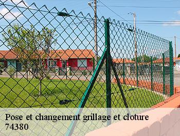 Pose et changement grillage et cloture  74380