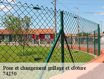 Pose et changement grillage et cloture  74250