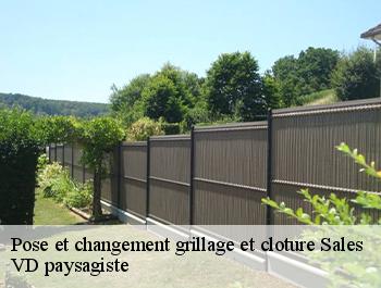 Pose et changement grillage et cloture  sales-74150 VD paysagiste