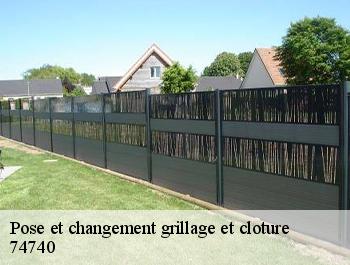 Pose et changement grillage et cloture  74740