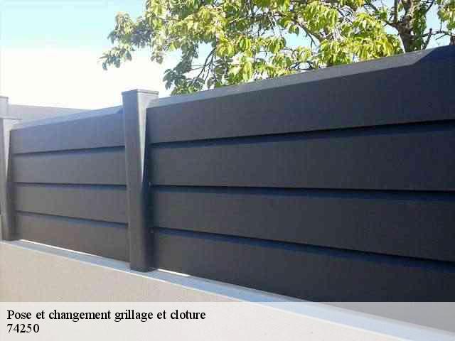Pose et changement grillage et cloture 74250