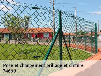 Pose et changement grillage et cloture  74660